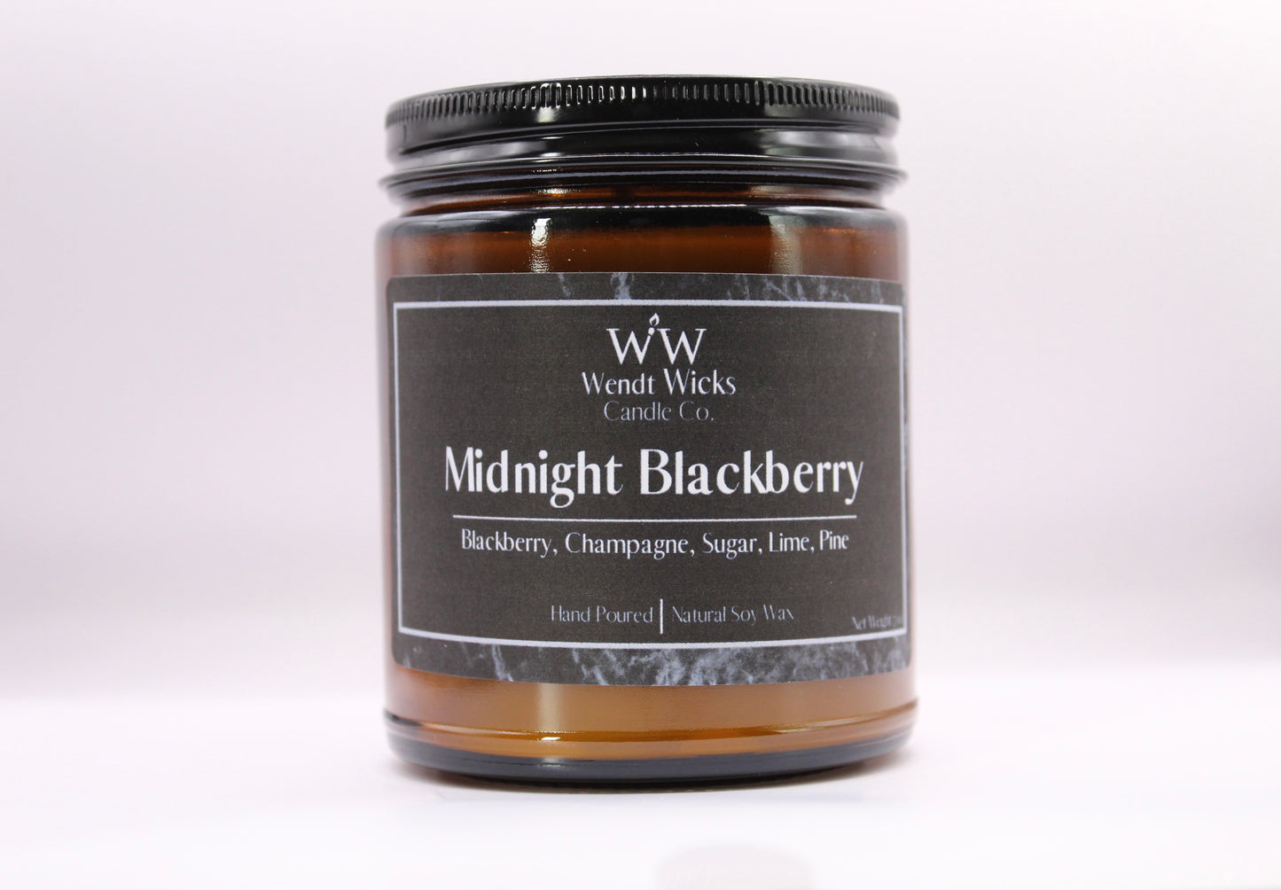 Midnight Blackberry - 7 oz Natural Soy Wax Candle