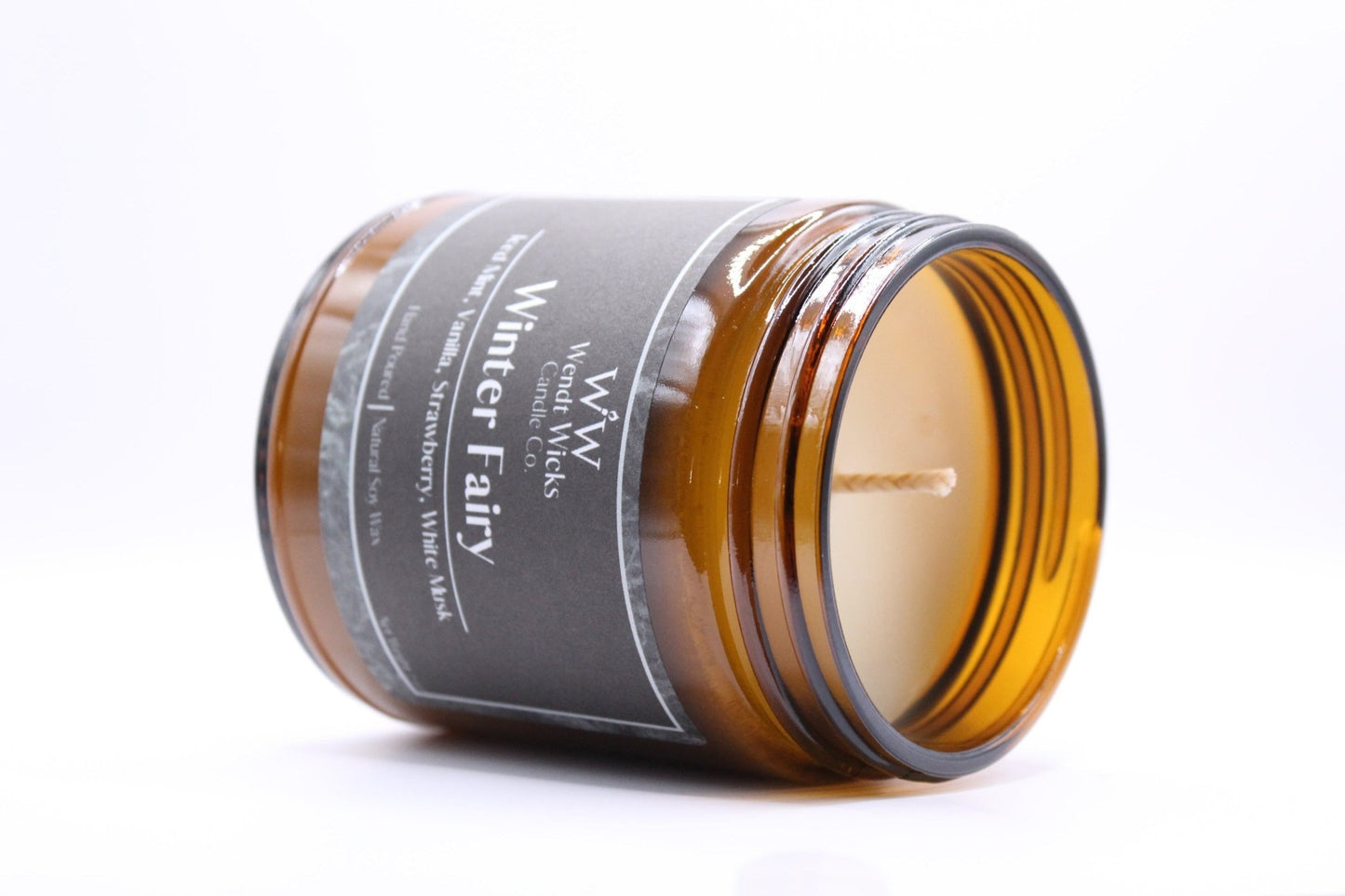 Winter Fairy - 7 oz Natural Soy Wax Candle - Wendt Wicks Candle Co. - Amber candle