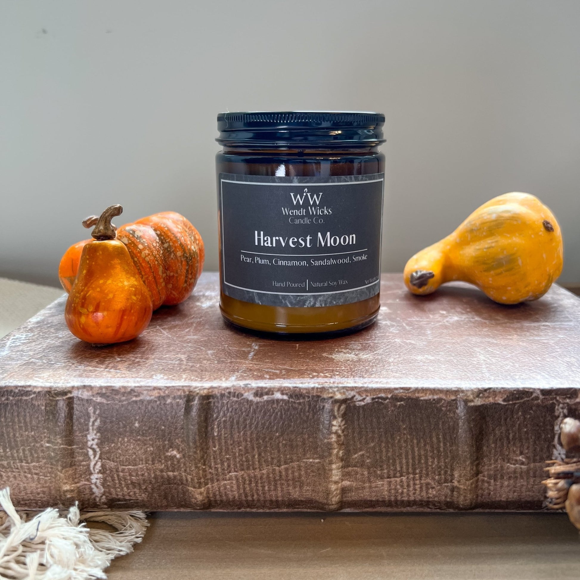 Harvest Moon - Wendt Wicks Candle Co. - Amber candle