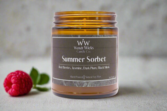 Summer Sorbet - Wendt Wicks Candle Co. - Amber candle