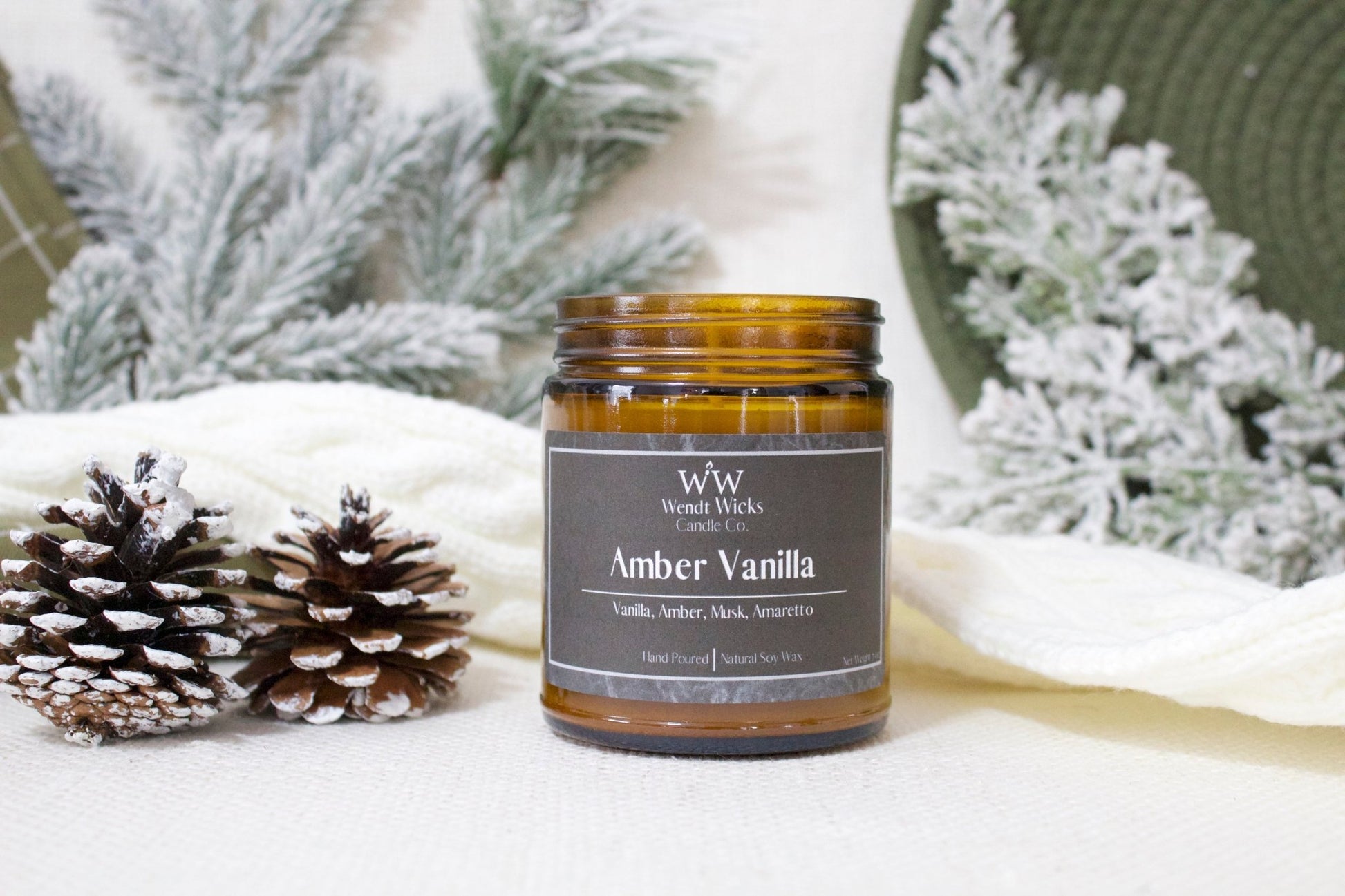 Amber Vanilla - Wendt Wicks Candle Co. - Amber candle