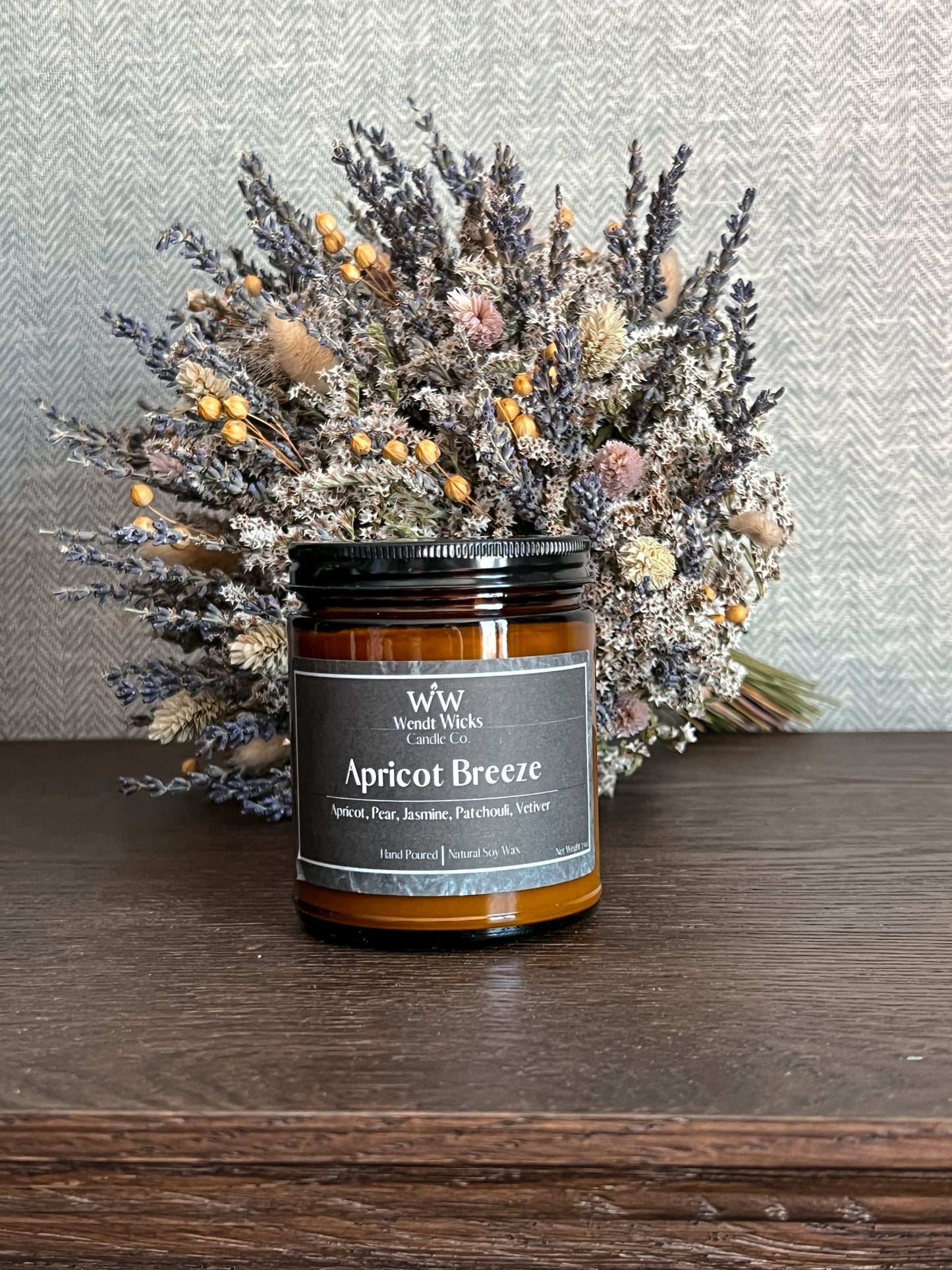 Apricot Breeze - Wendt Wicks Candle Co. - Amber candle