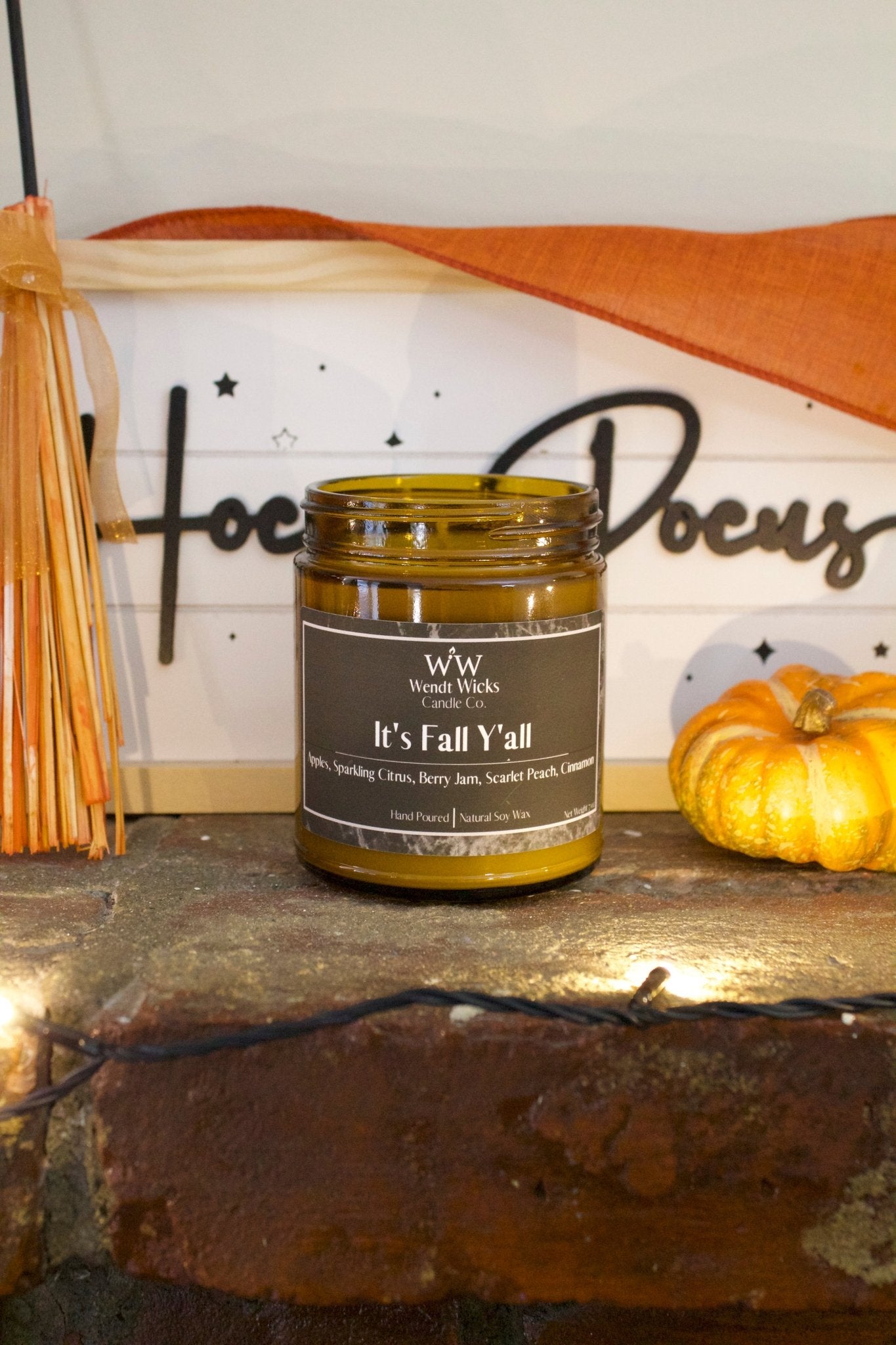 It's Fall Y'all - Wendt Wicks Candle Co. - Amber candle