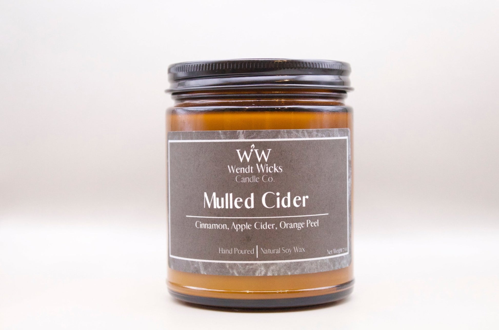 Mulled Cider - Wendt Wicks Candle Co. - Amber candle